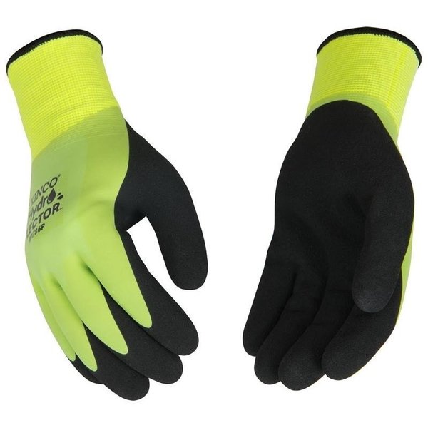Hydroflector Waterproof Protective Gloves, Men's, XL, Knit Wrist Cuff, Latex Coating, Acrylic Glove 1786P-XL